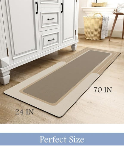 MontVoo-Bath Mat-Bathroom Mat Rug Non Slip Super Absorbent Stain Resistant Quick Dry Thin Bath Rug-Bath Mats for Bathroom Floor Bathtub Vanity-Bathmat Bath Rug Easy Care-17"x27" Grey
