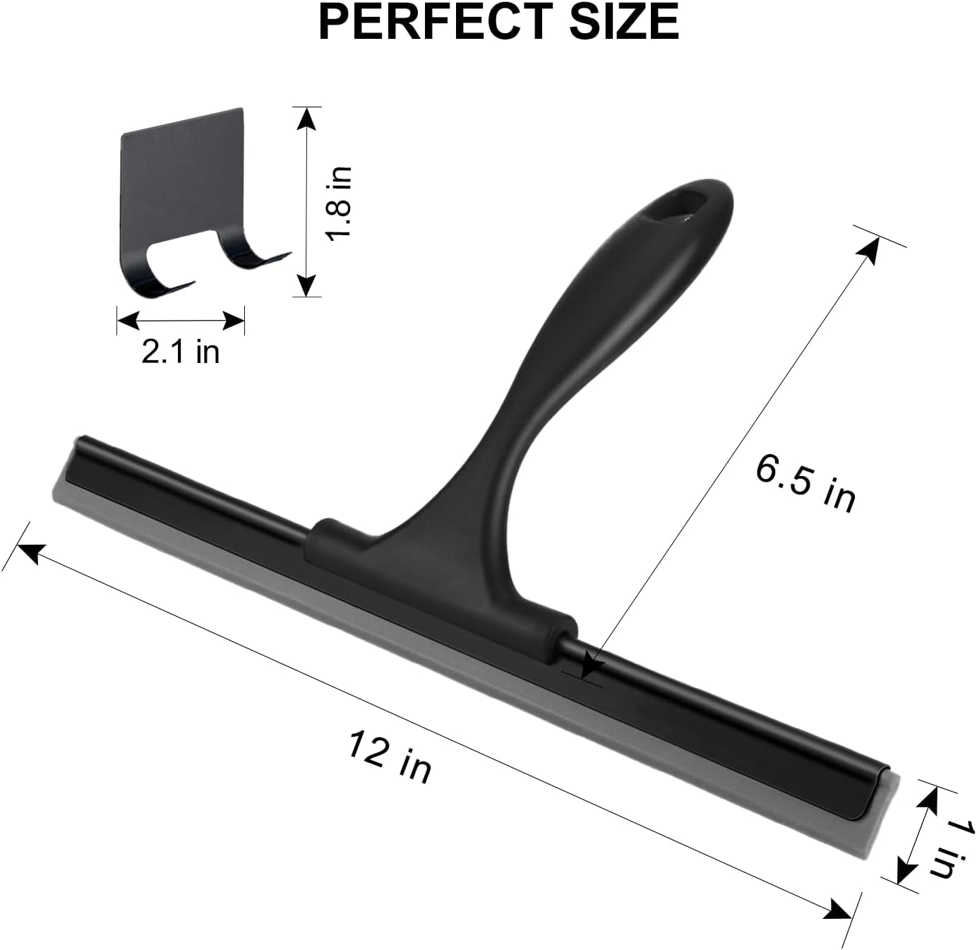 SetSail Squeegee for Shower Glass Door Stainless Steel Shower Squeegee for Glass Doors All-Purpose Window Squeegee for Tile Shower Walls, Sink, Mirror, Bathroom, Car Window Cleaning 10 Inches