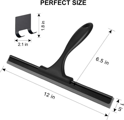 SetSail Squeegee for Shower Glass Door Stainless Steel Shower Squeegee for Glass Doors All-Purpose Window Squeegee for Tile Shower Walls, Sink, Mirror, Bathroom, Car Window Cleaning 10 Inches
