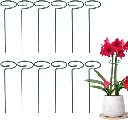 4/8/12 Pack Plant Stakes, 16/24/36 Inch Plant Support Stakes, 2025 New Plant Sticks Support, Flower Stakes for Plants Peony, Tomato Seedling, Marigold, Amaryllis, Sapling, Coreopsis (16 Inch-4 Pack)