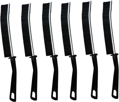 6PCS Crevice Cleaning Brush,Gap Cleaning Brush, Slim Flat Curved Brush for Narrow Gaps,Deep Crevices and Small Spaces,Hard Bristle Brush,Easy to Clean, No Residue, Kitchen & Bathroom Cleaning