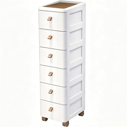 Slim Rolling Storage Cart for Narrow Gaps, 7-Tier Tall Narrow Storage Cabinet with Wheels, Space Saving Organizer for Kitchen, Bathroom, Laundry(A,30cm/11.8in 3-Tier)