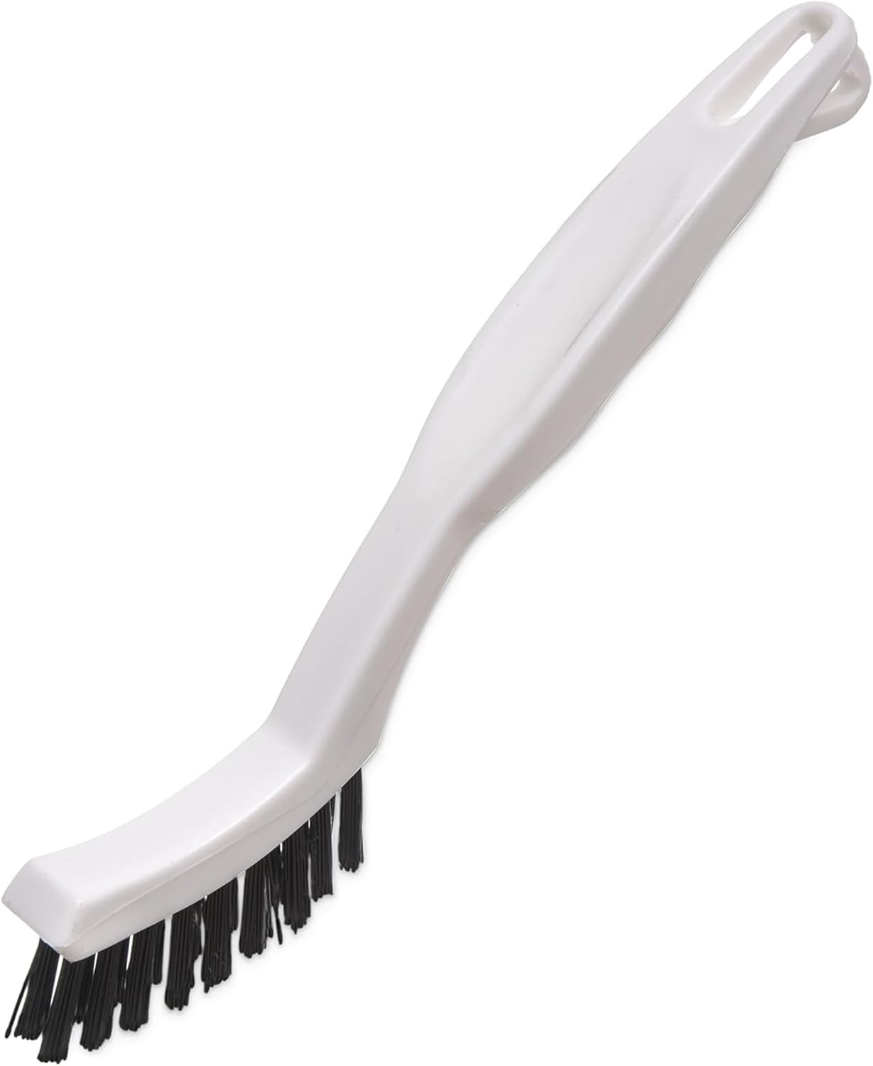 SPARTA Flo-Pac Grout Brush with Nylon Bristles, Scrubber with Handle for Bathroom and Kitchen Tile, 8", White