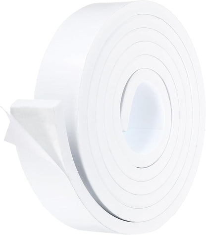 PATIKIL Weather Stripping Door Seal Strip, 3/8 Inch x 1/4 Inch x 32 Ft Self Adhesive Soundproof High Density Foam Tape Insulation for Door Window Air Conditioning, White - Colors B