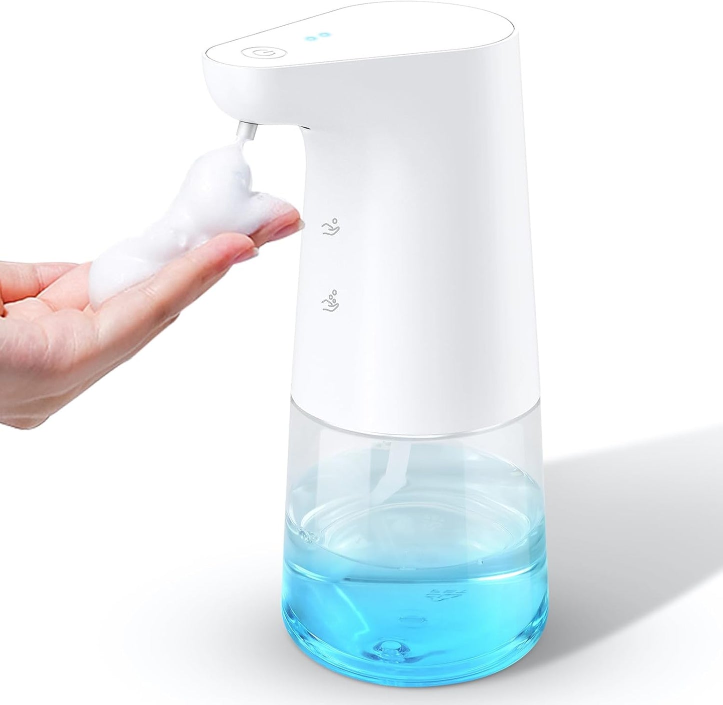 LAOPAO Rechargeable Automatic Foaming Soap Dispenser - Stainless Steel Touchless 9oz Foam Soap Dispenser for Bathroom and Kitchen - Xmas Gift
