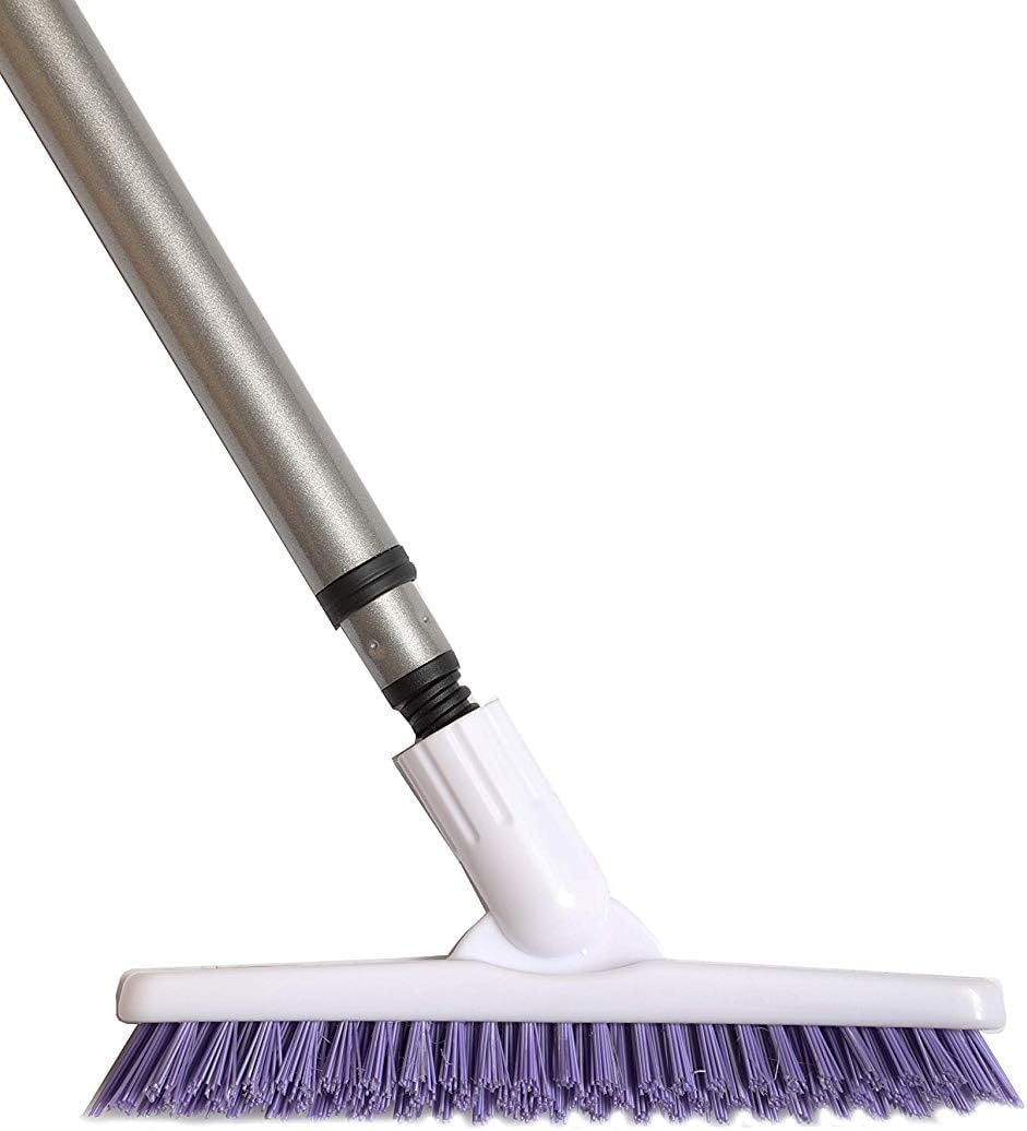 Fuller Brush E‑Z Scrubber Replacement Head – 9" V‑Trim Tile & Grout Brush Head Only, Compatible with Telescopic Handle (Sold Separately) – Deep Grime Cleaning Without Scratching