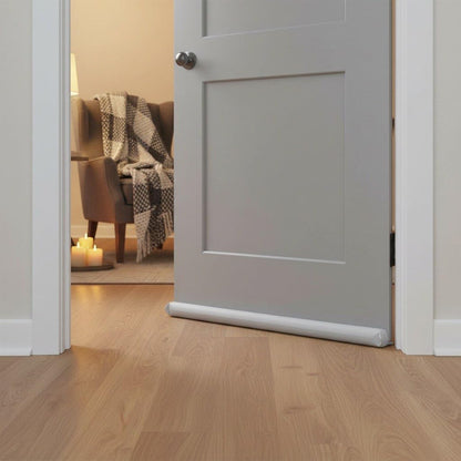 Door Draft Stopper Seal Strip — Under Door Noise, Dust, and Weather Blocker — Adjustable, Cut to Fit for Doors & Windows, Easy Install