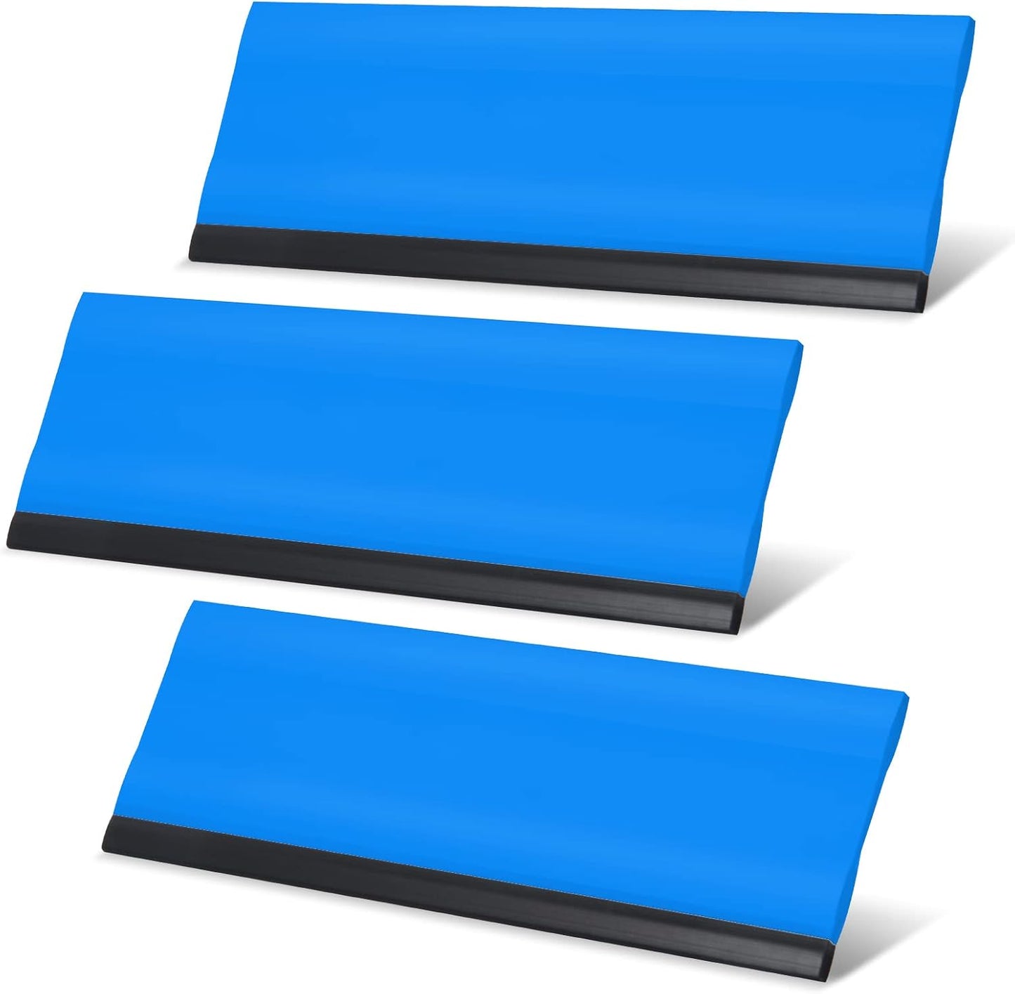 FOSHIO 6 Inch Rubber Squeegee for Kitchens, Glass, Shower and Car Windows, Pack of 3 (White)