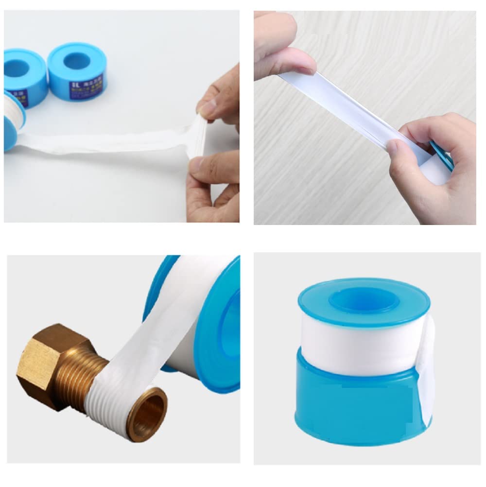 Othmro 2Pcs PTFE Industrial Sealant Tape 0.78inch Width, 7.87mil Thick, 787inch Length Plumbing Tape Pipe Tape PTFE Pipe Sealant Tape Industrial Thread Sealants Teflon Tape for Plumbers