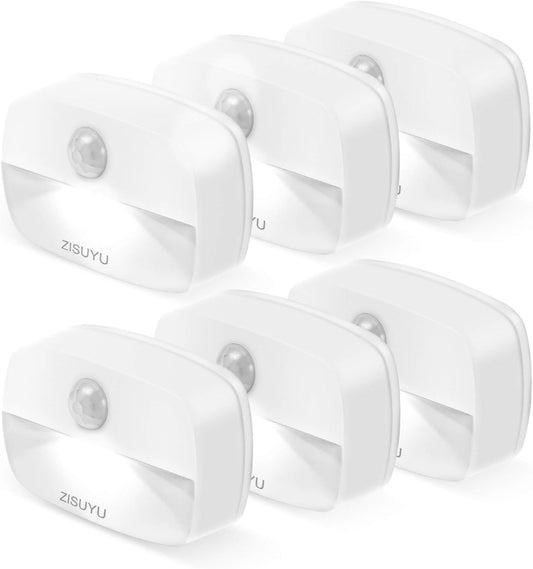 ZISUYU Motion Sensor Light Indoor Led Night Light Stick on Nightlight Battery Operated Lights for Hallway Stair Bathroom Closet Bedroom (Patent Applied)