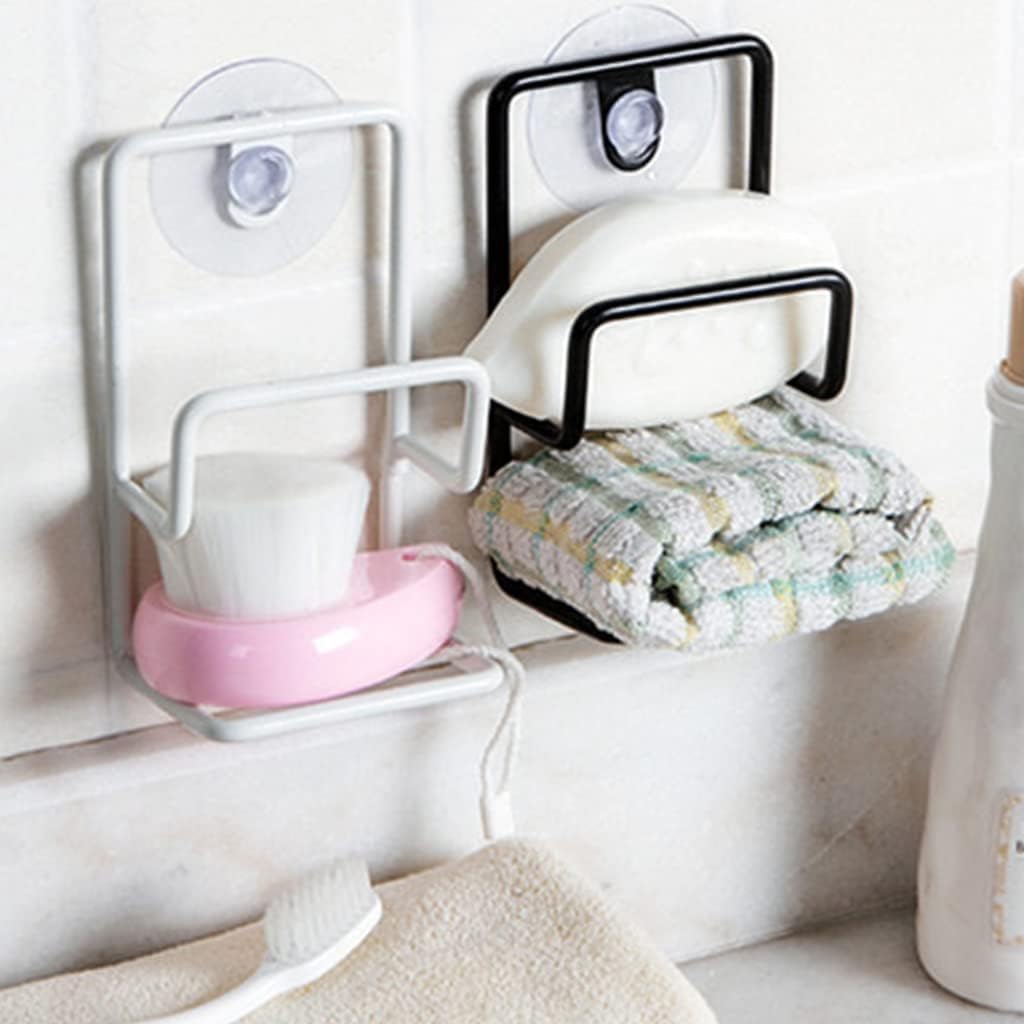 Sink Countertop Organizer Rack Wall Mounted Drain Rack Sponge Dishcloth Holder Sink Caddy Kitchen Accessories Punch-free Kitchen Sink Organizer Rack Stainless Steel Countertop for Cleaning Products
