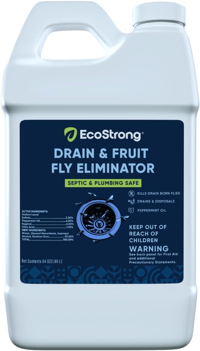Fruit Fly Drain Treatment | Drain Fly Eliminator | All-Natural, Eliminates Gnats, Sewer Flies and More - Works in All Drains - 1 Gallon