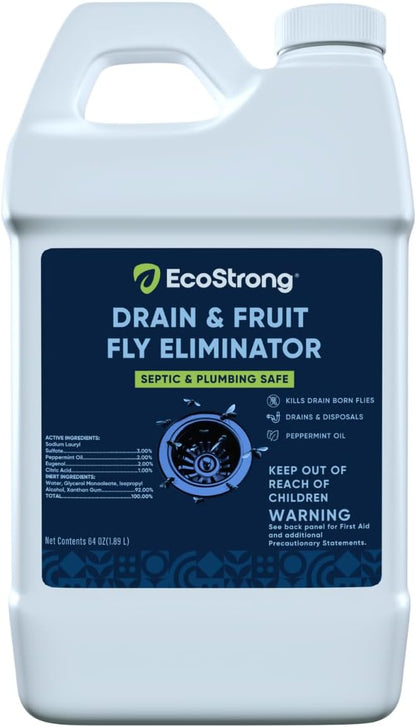 Fruit Fly Drain Treatment | Drain Fly Eliminator | All-Natural, Eliminates Gnats, Sewer Flies and More - Works in All Drains - 1 Gallon