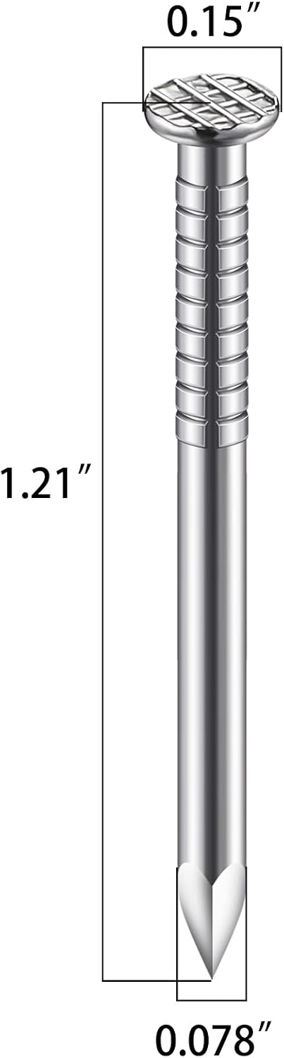 Wensilon 430pcs Stainless Steel 304 Nails Kit, Hanging Nails Kit, Wall Nails Kit, Dowels Kit, Long Nails Kit