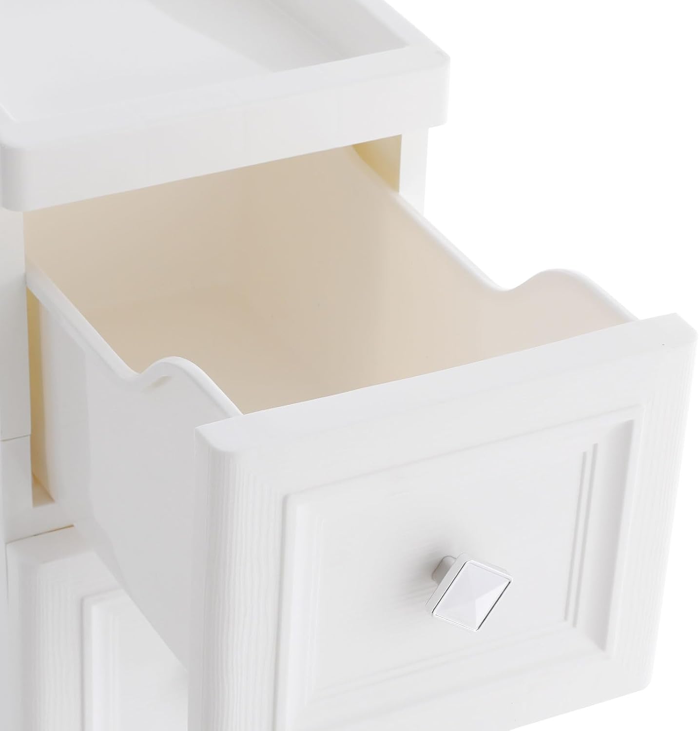 4 Drawer Narrow Floor Cabinet,4 Tier Plastic Slim Storage Cabinet with Drawers,Rolling Storage Cart with Drawers for Small Space,Bathroom,Living Room(8.7" W)