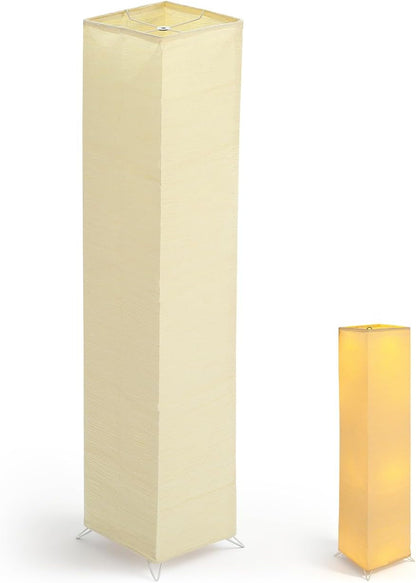 VICASKY Japanese Paper Floor Lamp Shade Replacement, Foldable Standing Lampshade Cover Paper Floor Light Cover Accessories for Living Room Office Home Hotel Bedside