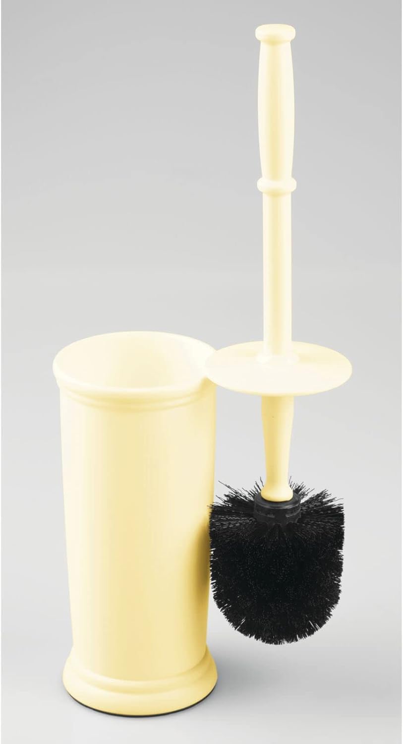 mDesign Metal Freestanding Slim Toilet Bowl Brush and Holder