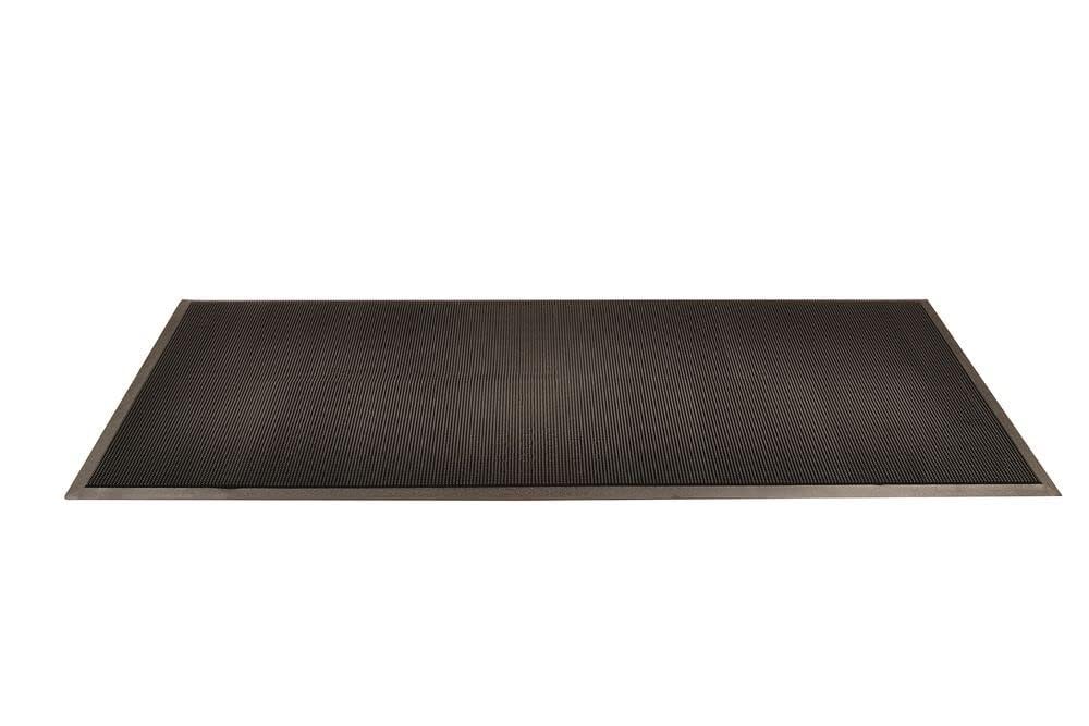 NoTrax 345 Scraper Outdoor Brush Mat, Natural Rubber Doormat for Outdoor Year-Round Use, Heavy-Duty, Durable, Beveled Edges, 28" x 46" Black, 345S2846BL