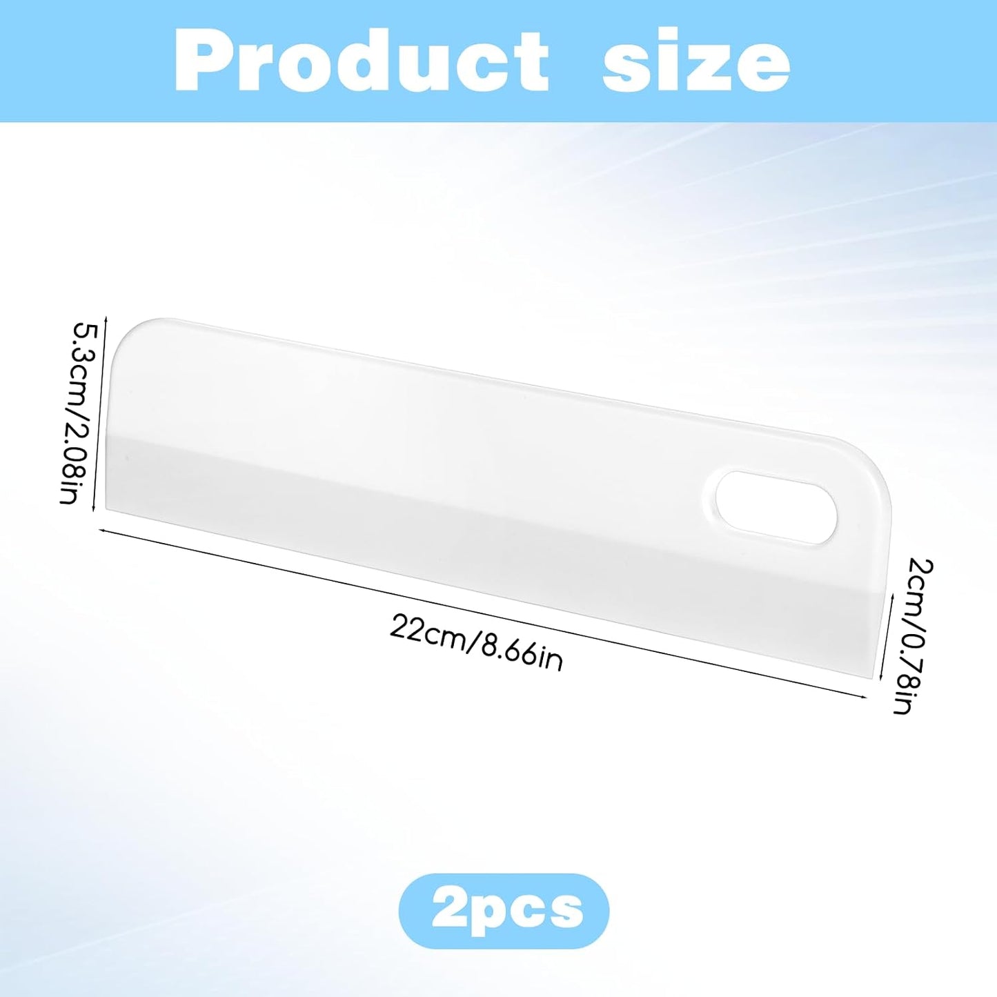 Mini Squeegee for Car, 2 PCS Small Sink Squeegees Soft Rubber Squeegee Multi-Purpose Window Scrubber Cleaning Squeegees Tool for Kitchen Countertops, Car Windshield, Bathroom, White
