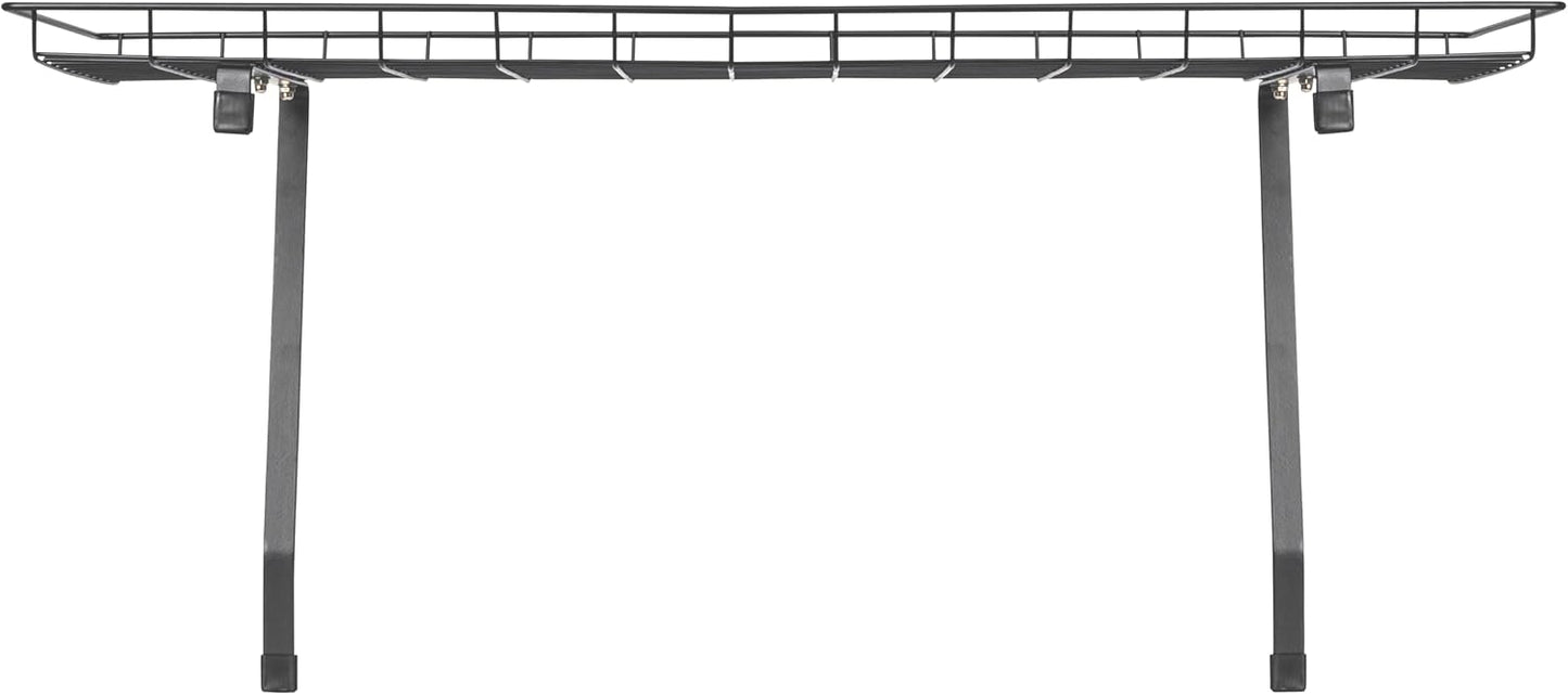 Household Essentials Rear Display Over-The-Washer Storage Shelf to Organize and Store Laundry Room Supplies, Silver