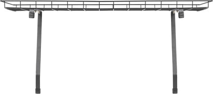 Household Essentials Rear Display Over-The-Washer Storage Shelf to Organize and Store Laundry Room Supplies, Silver