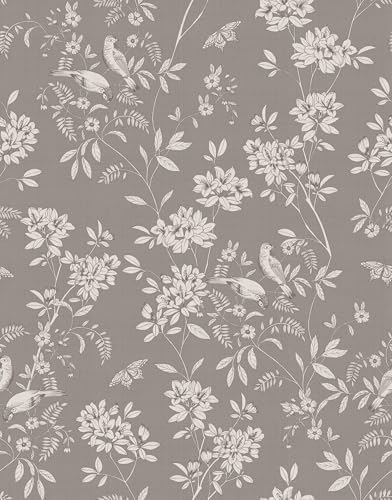 Peel and Stick Wallpaper Roll 17.5 x 216 Whispering Tales Design in Vinyl Sticker Paper for Accent Panels, Bedroom, Kitchen, Office or Shelf Liner