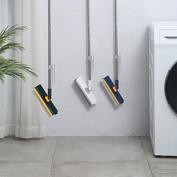 4-in-1 Scalable Cleaning Brush with Long Handle Floor Scrubbers Cleaning Supplies Window Screen Scrub Brush with Long Handle Bathtub Scrubber for Pool Bathtub Toilet Kitchen Bathroom Cleaning Tools