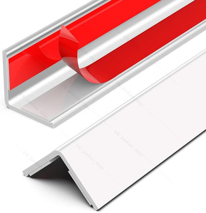 Wall Corner Protector, Walls Edge Protector，Self-Adhesive Wall Corner Guards,PVC Double Side Edge Protector， Furniture Stairs Guard (Gray 2PCS 90cm/35.4in)