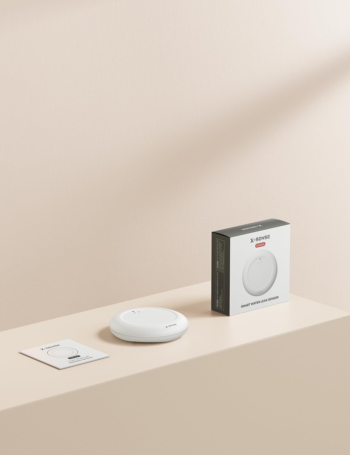X-Sense Water Leak Detector Kit, Wi-Fi Water Sensor Alarm, SWS0A41 | Base station included for app alerts; water alarm coverage for sinks, heaters, washers, bathrooms, basements and garages