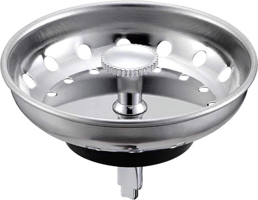 3.5" Kitchen Sink Deep Cup Drain Strainer with Rustproof Gasket | 304 stainless steel| Deep cup holds more debris| Leak-proof rubber gasket | Fit 3.5" standard kitchen sinks with mounting nut
