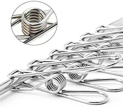 2 Pack Large Collapsible Clothes Drying Hanger, Stainless Steel Metal Laundry Drying Rack for Sock, Diapers, Underwear, Lingerie, Hat, Mask and Herbs (Total 104 Clips)