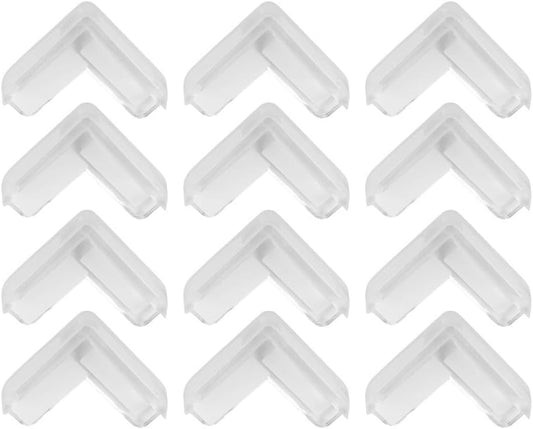 Clear Rubber Furniture Corner Guards for Baby Proofing, PVC Safety for Edge Protectors for Table and Furniture Edges, Transparent Childproof Corner Covers 12 Pack