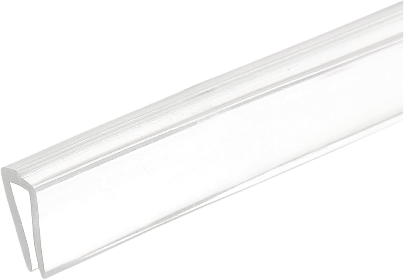 PATIKIL U Channel Rubber Edge Trim, (13.1 ft Long x 1/4" Width, 5/64" Slot for 5/64"-1/8" Thick Edge), Flexible Clear Rubber Seal Strip Protector, Suit for - Glass Tables/Metal Sheet