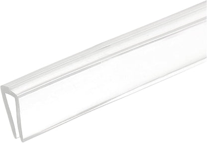 PATIKIL U Channel Rubber Edge Trim, (13.1 ft Long x 1/4" Width, 5/64" Slot for 5/64"-1/8" Thick Edge), Flexible Clear Rubber Seal Strip Protector, Suit for - Glass Tables/Metal Sheet