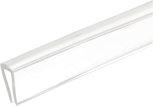 PATIKIL U Channel Rubber Edge Trim, (13.1 ft Long x 1/4" Width, 5/64" Slot for 5/64"-1/8" Thick Edge), Flexible Clear Rubber Seal Strip Protector, Suit for - Glass Tables/Metal Sheet