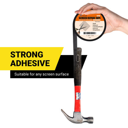 TORTO9 Window Screen Repair Kit, 3-Layer Strong Adhesive & Waterproof Tape Fiberglass Covering mesh (Black, 2 Inch x 6.5 FT)