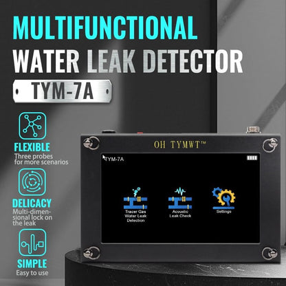 Al Water Leak Detector, Indoor Wall/Ground Under Slab Pipe Leak - TYM-3A | 2 Sensors, 0.5m/1.64ft, 100Hz-8000Hz, 15 Hours