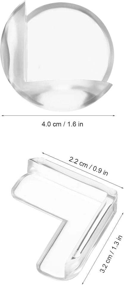 POPETPOP 20-Pack Clear Corner Protectors for Baby – Transparent Silicone Furniture Edge Guards Cushion Sharp Corners & Prevent Bumps for Tables, Desks, Cabinets – Babyproofing Safety for Toddlers