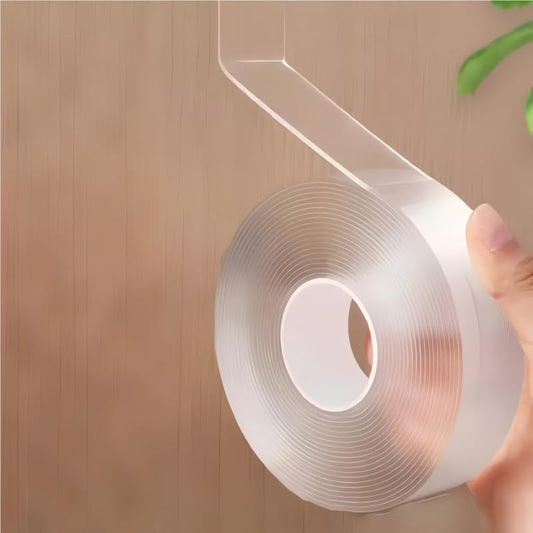 1Pc Reusable Washable Double-Sided Nano Tape - Invisible Strong Hold Multipurpose Bonding Solution for Home Organization, Kitchen & Bath, Christmas Decorations, Halloween Props