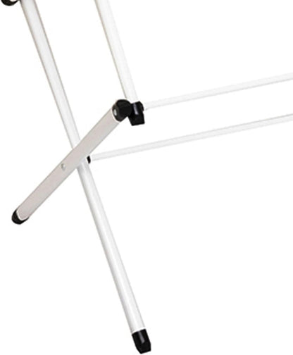 Honey-Can-Do Heavy-Duty Gullwing Clothes Drying Rack, 50 lb, White | Gullwing rack adds 46 ft of drying space with dedicated shoe bars. Sturdy metal, 50 lb capacity, folds flat.