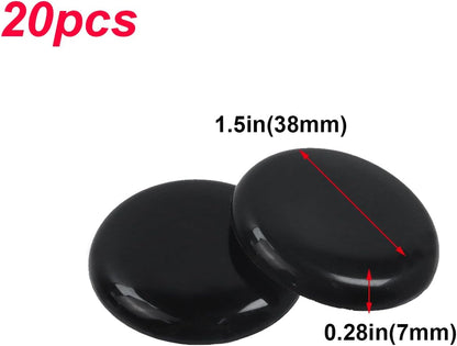 Antrader 1.5 Inch Self-Stick Furniture Round Felt Pads Wood Floor Protectors – Protect Your Hard Floors from Furniture Scratches, Pack of 48, Black