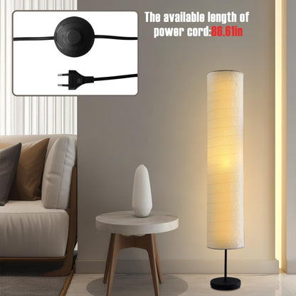 YY YEARCHY Floor Lamp Paper Lamp Japanese Standing Lamps with Rice Paper Shade for Bedroom Livingroom Slim
