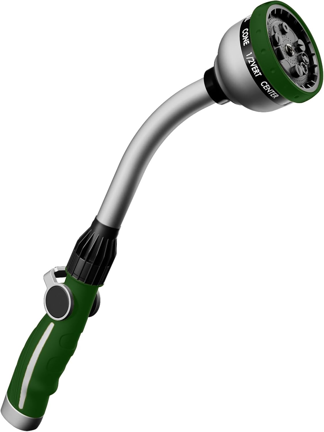 RESTMO Watering Wand Heavy Duty, Metal Garden Hose Wand with 10 Spray Patterns, 15-Inch Long Hose Nozzle Sprayer with Thumb Flow Control, Ideal to Water Hanging Baskets and Shrubs