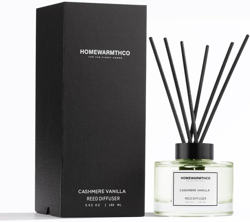 Clean Linen Reed Diffuser Set - Luxury Fragrance Reed Diffusers for Home. Office, Bathroom, Kitchen and Home Decor - Long-Lasting Scent with Non-Toxic Oils (5.63 oz, 160ml)