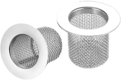 Shower Drain Hair Catcher, Shower Drain Basket, Easy to Clean Stainless Steel Mesh Hair Trap, Reusable Anti-Clog Drain Strainer Filter for Bathroom Sink, Shower & Tub, Fits 2-Inch Inner Diameter Holes