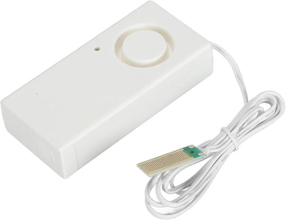 Water Leak Alarm Sensor, High Sensitivity 120dB Loud Audible Alert Overflow Detector for Home Kitchen Fish Tank Pool ABS Material