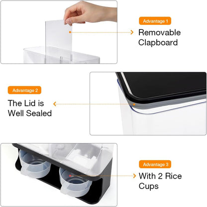 Laundry Dispenser, Wall Mounted Laundry Dispenser with 2 Cups, Laundry Container (105 oz)