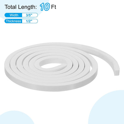 PATIKIL Weather Stripping Door Seal Strip, 3/8 Inch x 1/4 Inch x 32 Ft Self Adhesive Soundproof High Density Foam Tape Insulation for Door Window Air Conditioning, White - Colors A
