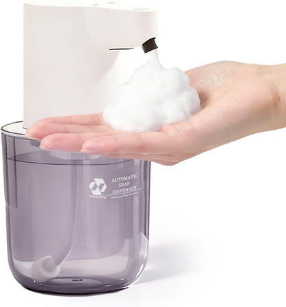 Automatic Foaming Soap Dispenser, 4-Level Touchless Hand Soap Dispenser, USB-C Rechargeable, Wall Mount or Countertop, 13.5oz/400ml, for Bathroom, Kitchen, Office, Hotel, Black