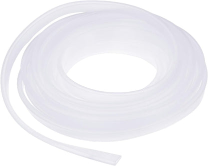 YOKIVE Clear Rubber U Channel Edge Trim, Silicone Door Seal Strip 3/16" Slot Fit for 5/32"-7/32" Edge | Metal Edge Guard Protector Great for Plywood, Glass, Sheet Metal (10-Feet)